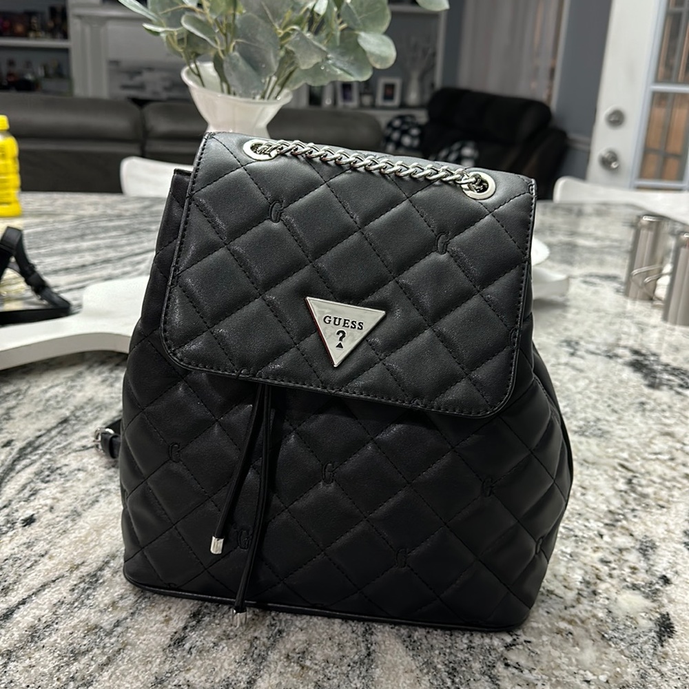 Quilted Black Guess Purse